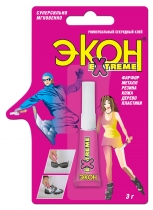 "ЭКОН Экстрим" секундный клей гель 3г.